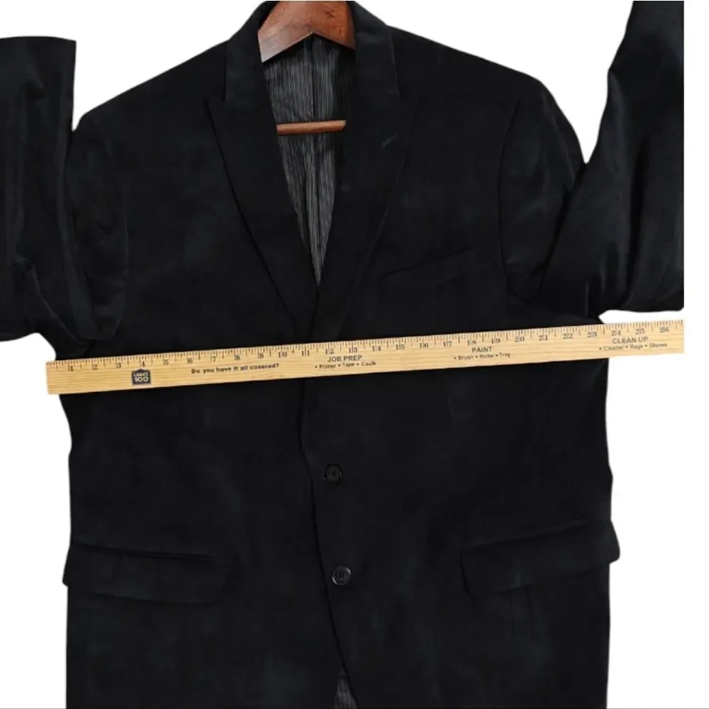 Calvin Klein Velvet Classic Gray Black Sport Coat 46R